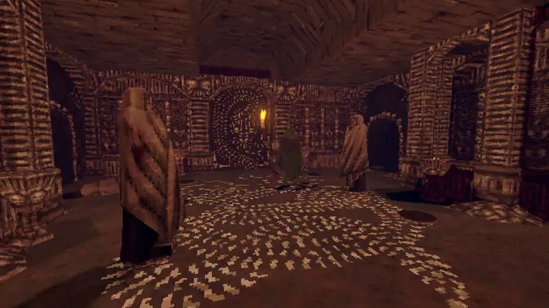 Bone covered chamber with scattered remains